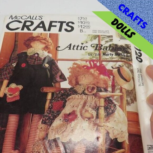McCalls 720 Attic Babies Craft 27" Doll Sewing Pattern Boy & Girl UNCUT - Picture 1 of 13